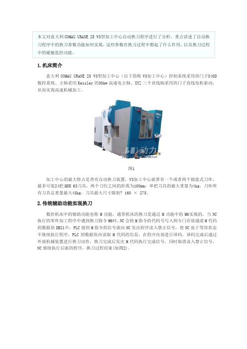 COMAU URANE 25 V3型加工中心自动换刀程序