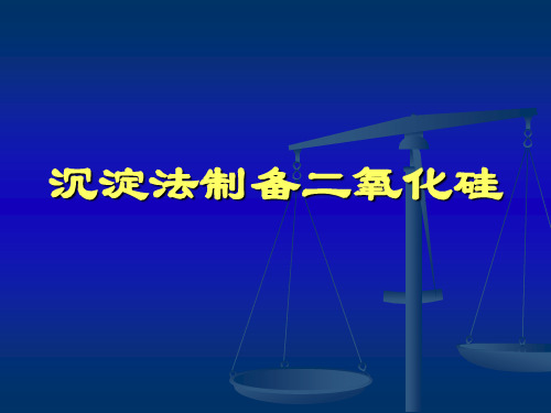 沉淀法制备二氧化硅x