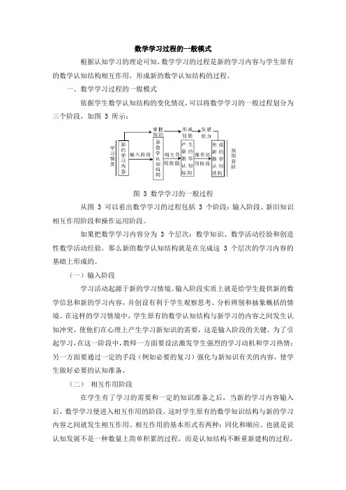 22--数学学习过程的一般模式