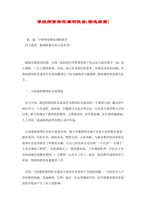 学校师资情况调研报告.doc