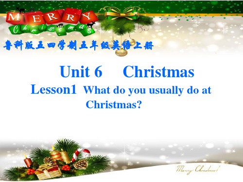 小学英语_Unit6ChristmasLesson1WhatdoyouusuallydoatChristmas？教学课件设计