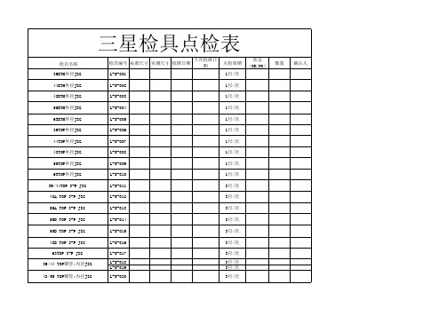 点检表