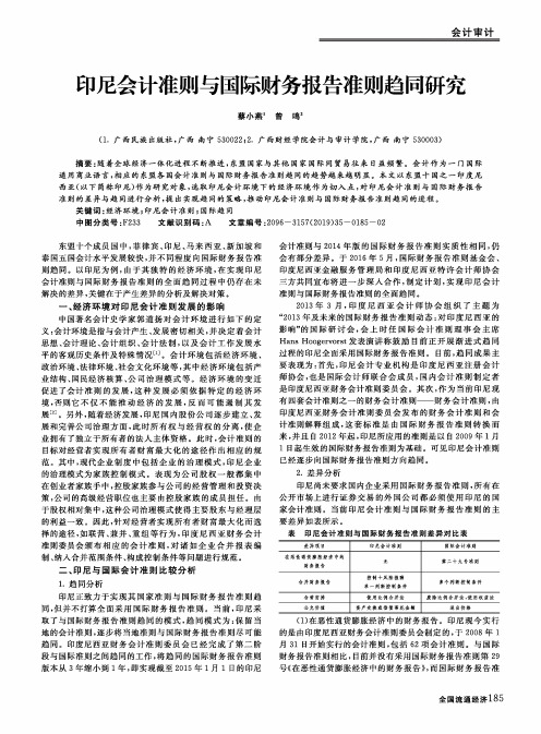 印尼会计准则与国际财务报告准则趋同研究