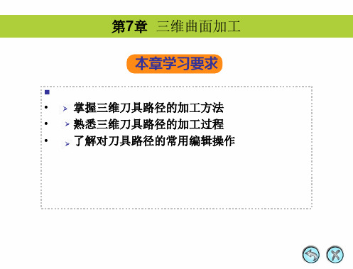 Mastercam X中文版基础教程 第7章 三维曲面加工