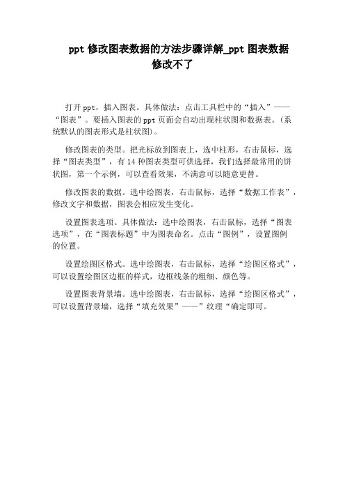 ppt图表数据修改不了