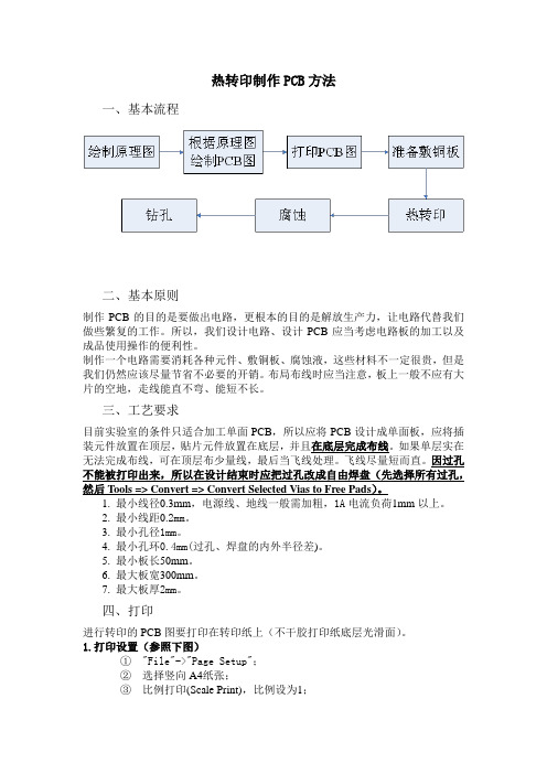 热转印制作PCB板方法