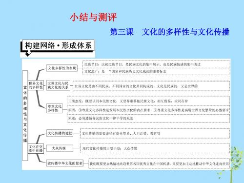 高中政治 第二单元 文化传承与创新 第三课 文化的多样