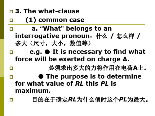 科技英语翻译：what从句定语从句