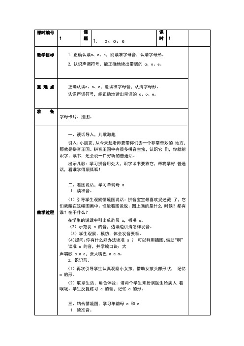 部编人教版一年级上册语文第二单元集体备课