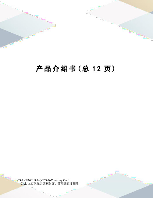 产品介绍书