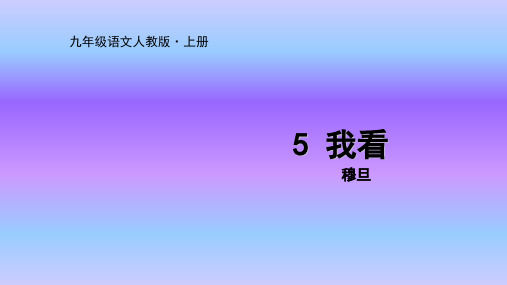 部编人教九年级语文上册课件5 我看