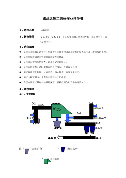 成品运输工岗位作业指导书