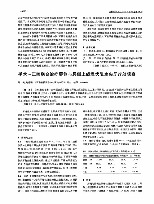 手术-正畸联合治疗唇侧与腭侧上颌埋伏阻生尖牙疗效观察