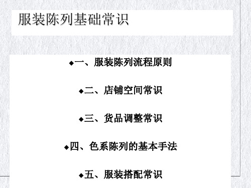 服装陈列基础常识培训教材(PPT32页)