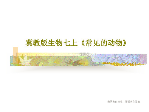 冀教版生物七上《常见的动物》共21页文档
