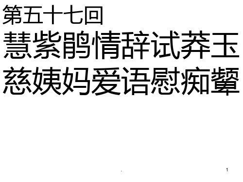 《红楼梦》第57回-----上PPT课件