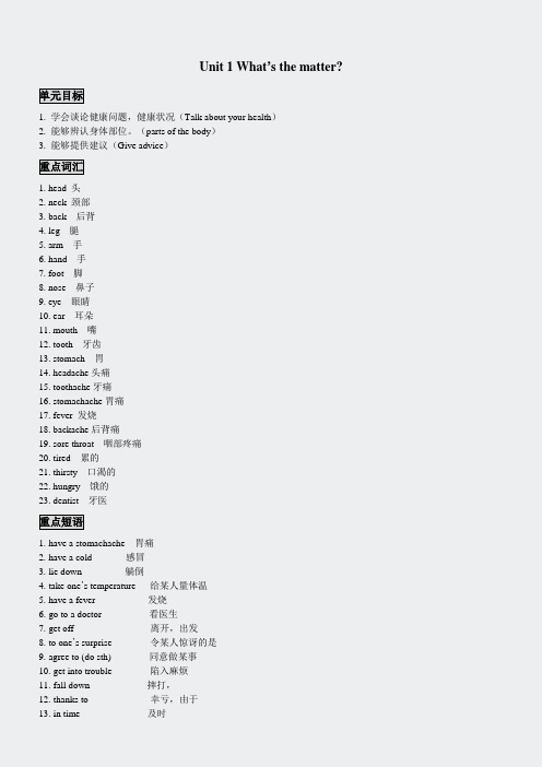 英语人教版8年级下册2014春版知识点总结(93页)