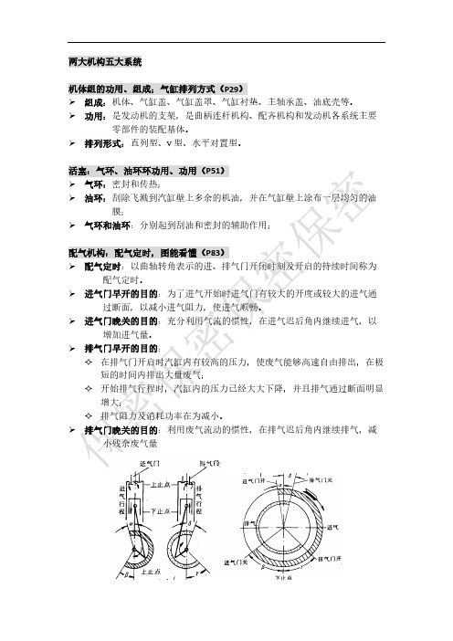 汽车构造复习