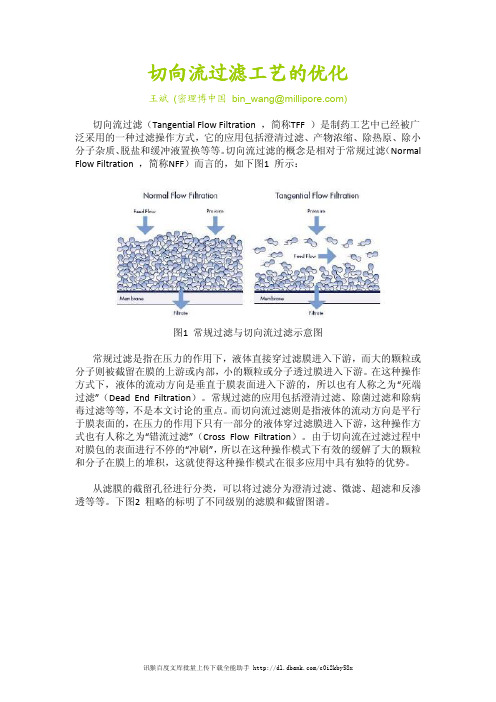 切向流过滤工艺的优化