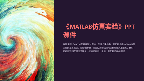 《MATLAB仿真实验》课件