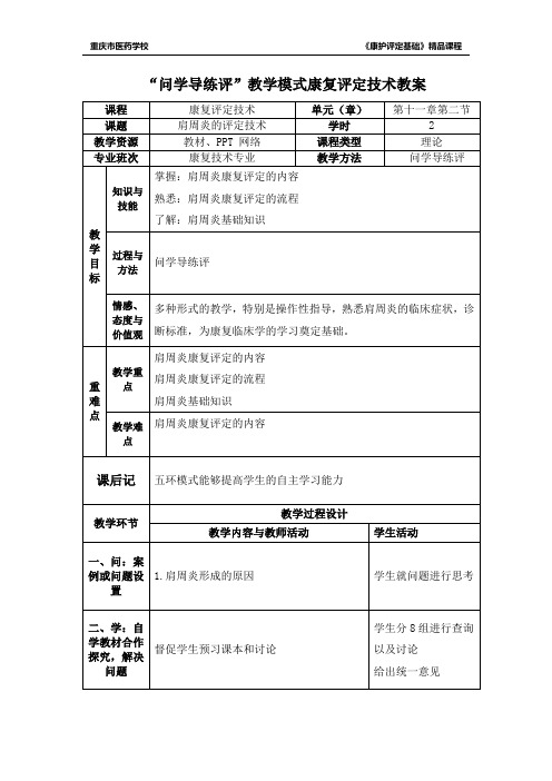 康复评定技术电子教案-肩周炎评定1