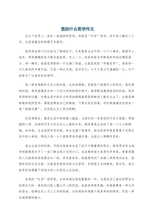 我的什么哲学作文