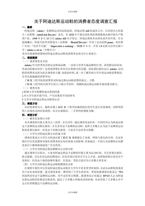 阿迪达斯调查报告