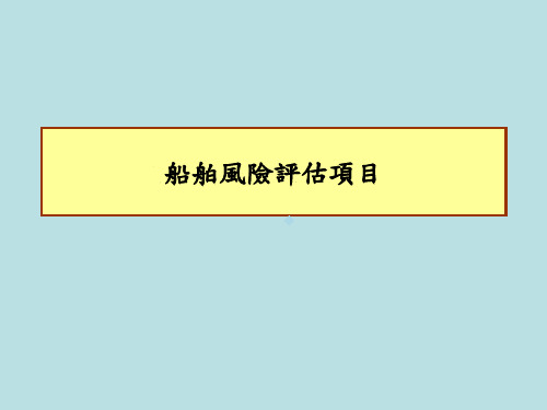 船舶风险评估项目