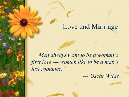 love and marriage