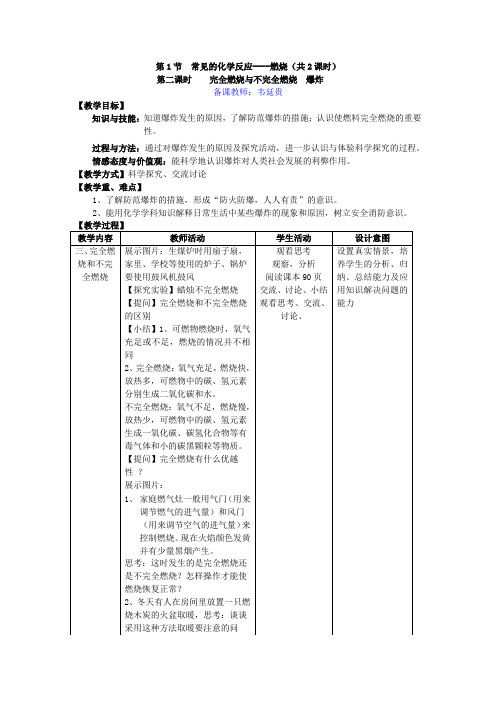 完全燃烧与不完全燃烧  爆炸