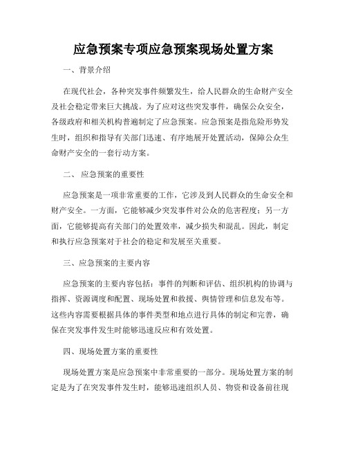 应急预案专项应急预案现场处置方案