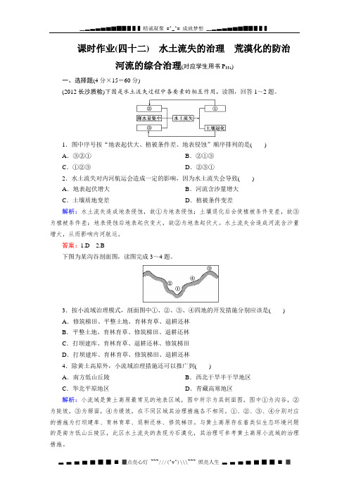 高考地理一轮总复习课时作业(人教版)42