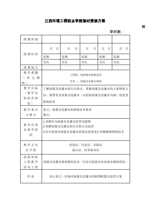 风景园林设计专业《4.2 项目四 修剪造型 任务二、绿篱及花灌木修剪4》