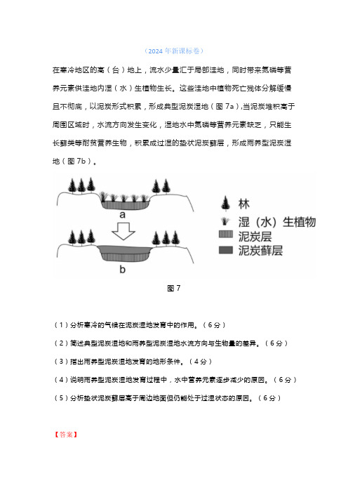 高考地理之泥炭湿地