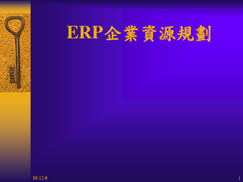 ERP企业资源规划cxy