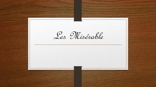 Les Miserable悲惨世界