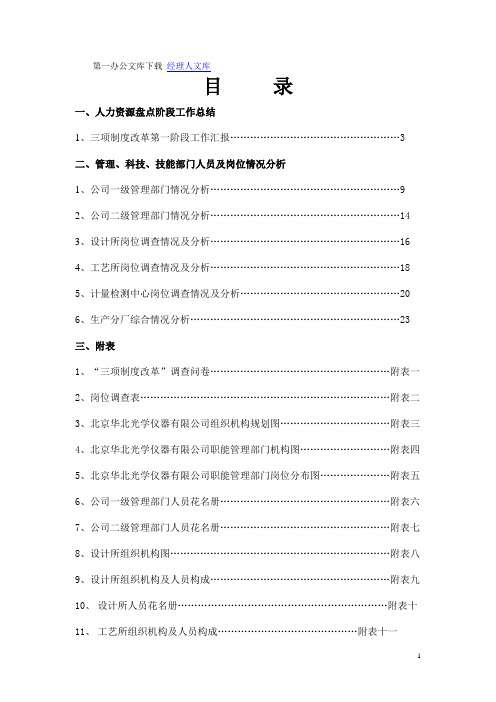 人力资源盘点总结报告