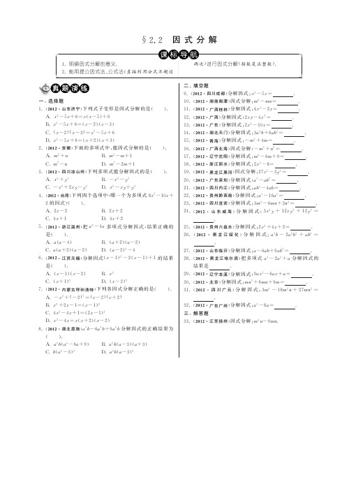 2.2因式分解(分类精讲)·数学中考分类精粹