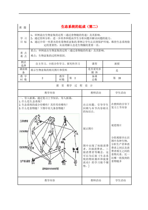 苏教初中生物八上《生态系统的组成》教案_3