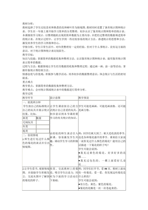 《象形统计图和统计表》教学设计