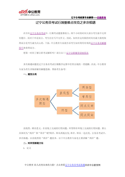 辽宁公务员考试行测重难点攻克之多次相遇