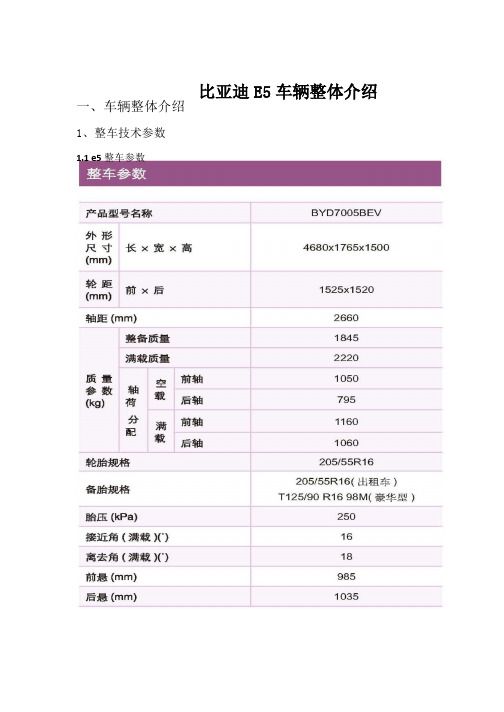 E5车辆整体介绍