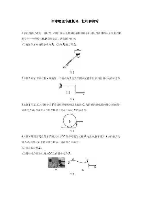 中考物理专题复习：杠杆和滑轮