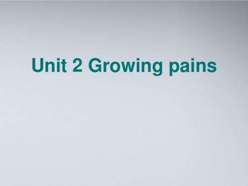 高中英语 Unit2 Growing pains-task3课件 牛津译林版必修1