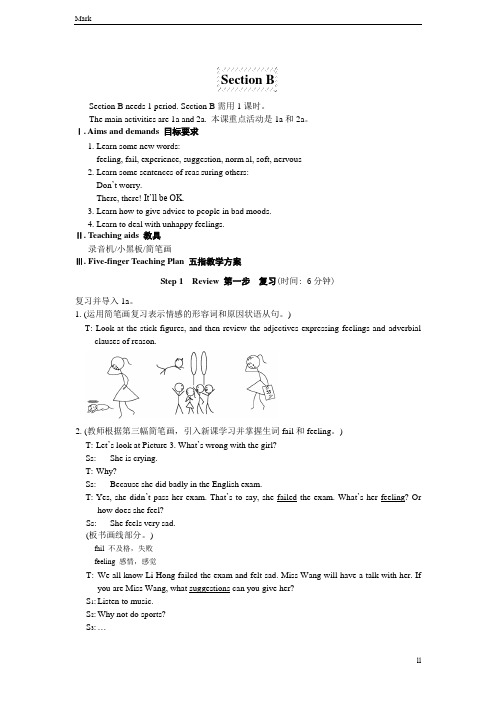 仁爱版英语八年级下册教案：Unit 5  Topic 2 Section B