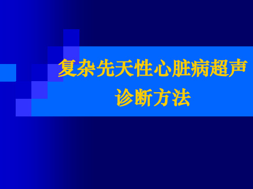 复杂先天性心脏病超声诊断方法PPT课件