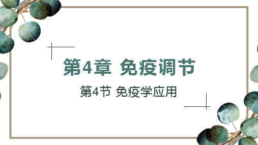 4.4免疫学的应用课件高二上学期生物人教版选择性必修1(1)