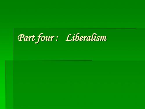 IR4Liberalism自由主义国际关系理论