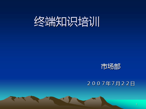 终端知识培训演示文稿PPT课件