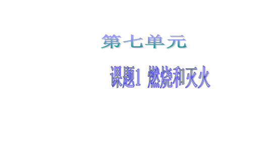 人教版九年级化学上册第七单元课题1 燃烧和灭火(共27张PPT)